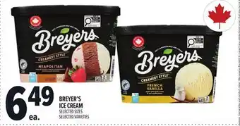 Metro BREYER'S ICE CREAM offer