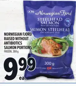 Metro NORWEGIAN FJORD RAISED WITHOUT ANTIBIOTICS SALMON PORTIONS offer