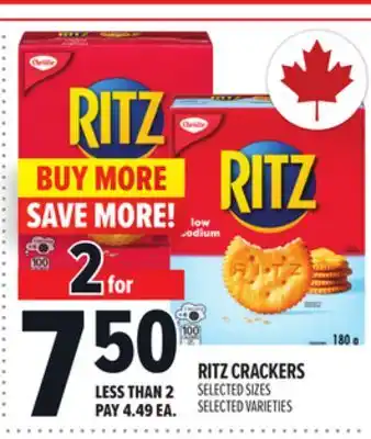 Metro RITZ CRACKERS offer