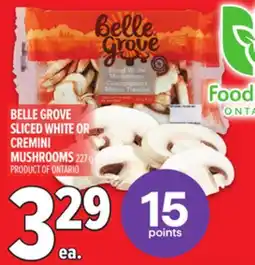 Metro BELLE GROVE SLICED WHITE OR CREMINI MUSHROOMS offer