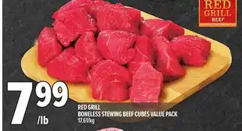 Metro RED GRILL BONELESS STEWING BEEF CUBES VALUE PACK offer