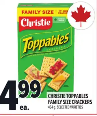 Metro CHRISTIE TOPPABLES FAMILY SIZE CRACKERS offer