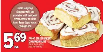 Metro FRONT STREET BAKERY CINNAMON BUNS offer