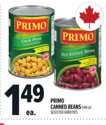 Metro PRIMO CANNED BEANS offer