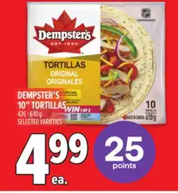 Metro DEMPSTER'S 10 TORTILLAS offer