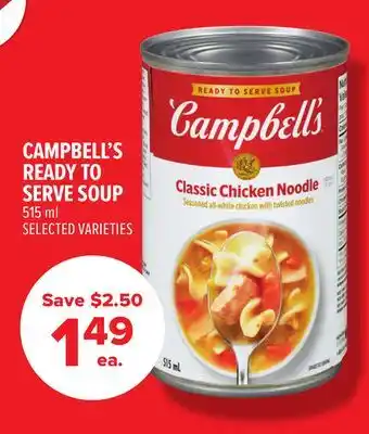 Metro CAMPBELL'S READY TO SERVE SOUP offer