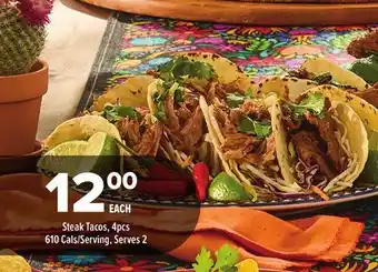 Metro STEAK TACOS offer