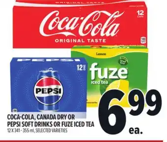 Metro COCA-COLA, CANADA DRY OR PEPSI SOFT DRINKS OR FUZE ICED TEA offer