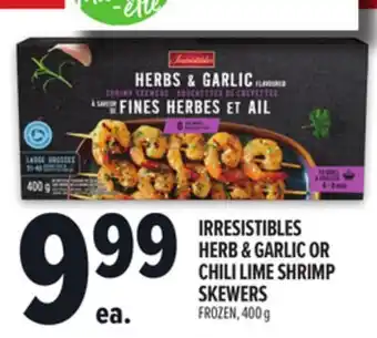 Metro IRRESISTIBLES HERB & GARLIC OR CHILI LIME SHRIMP SKEWERS offer