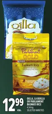 Metro QILLA, LA QUILLA OR PARLIAMENT BASMATI RICE offer