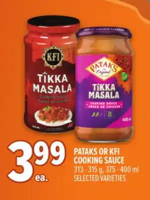 Metro PATAKS OR KFI COOKING SAUCE offer