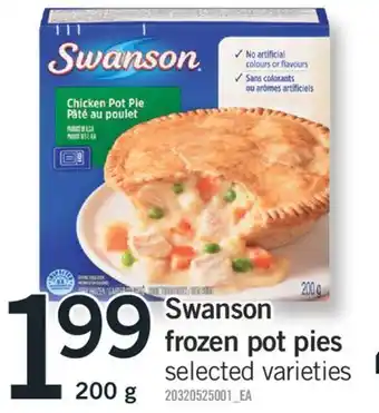 Fortinos SWANSON POT PIES, 200 G offer