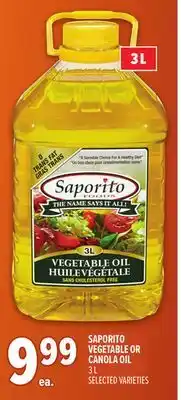 Metro SAPORITO VEGETABLE OR CANOLA OIL offer