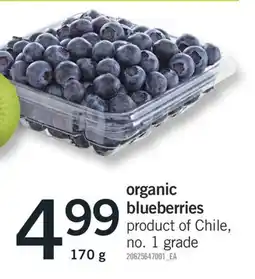 Fortinos ORGANIC BLUEBERRIES, 170 G offer