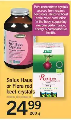 Fortinos SALUS HAUS OR FLORA RED BEET CRYSTALS, 200 G offer