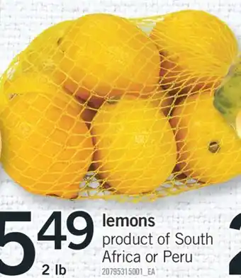 Fortinos LEMONS offer