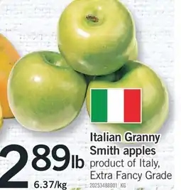 Fortinos ITALIAN GRANNY SMITH APPLES offer