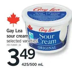 Fortinos GAY LEA SOUR CREAM, 425/500 ML offer