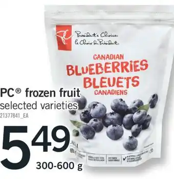 Fortinos PC FROZEN FRUIT, 300-600 G offer