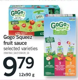 Fortinos GOGO SQUEEZ FRUIT SAUCE 12x90 g offer