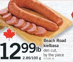 Fortinos BEACH ROAD KIELBASA, 2.86/100 G offer