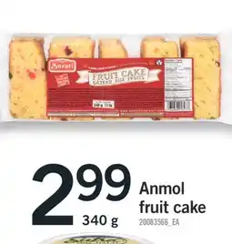 Fortinos ANMOL FRUIT CAKE, 340 G offer