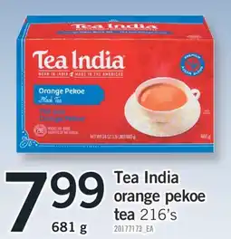 Fortinos TEA INDIA ORANGE PEKOE, 216' S, 681 G offer