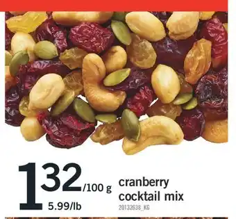 Fortinos CRANBERRY COCKTAIL MIX offer