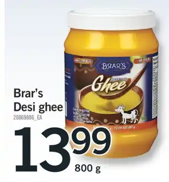 Fortinos BRAR'S DESI GHEE, 800 G offer