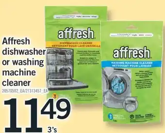 Fortinos AFFRESH DISHWASHER OR WASHING MACHINE CLEANER, 3'S offer