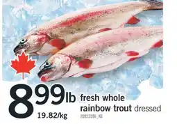 Fortinos FRESH WHOLE RAINBOW TROUT offer