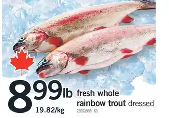 Fortinos FRESH WHOLE RAINBOW TROUT offer