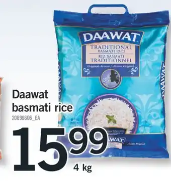 Fortinos DAAWAT BASMATI RICE, 4 KG offer