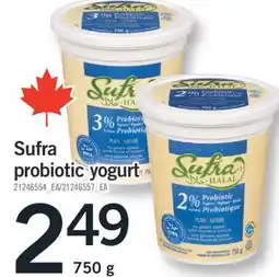 Fortinos SUFRA PROBIOTIC YOGURT, 750 G offer