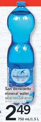 Fortinos SAN BENEDETTO MINERAL WATER, 750 ML/1.5 L offer