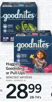 Fortinos HUGGIES GOODNITES OR PULL-UPS, 28-74'S offer