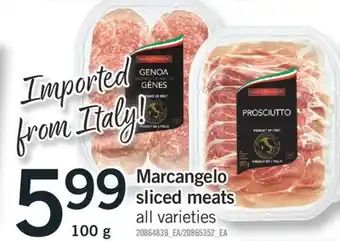 Fortinos MARCANGELO SLICED MEATS, 100 G offer