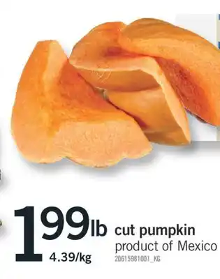 Fortinos CUT PUMPKIN offer