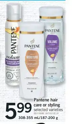 Fortinos PANTENE HAIR CARE OR STYLING, 308-355 ML/187-200 G offer