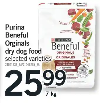 Fortinos PURINA BENEFUL ORGINALS DRY DOG FOOD, 7 KG offer