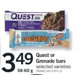 Fortinos QUEST OR GRENADE BARS, 58-60 g offer