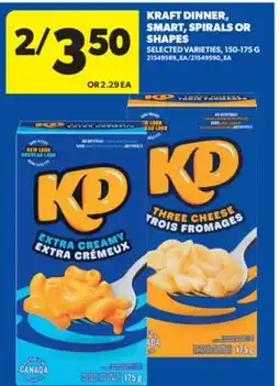 Real Canadian Superstore KRAFT DINNER, SMART, SPIRALS OR SHAPES, 150-175 G offer