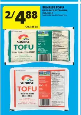 Real Canadian Superstore SUNRISE TOFU, 350/454 G offer