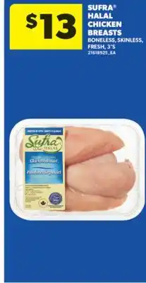 Real Canadian Superstore SUFRA HALAL CHICKEN BREASTS, 3'S offer