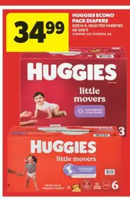 Real Canadian Superstore HUGGIES ECONO PACK DIAPERS, 60-200'S offer