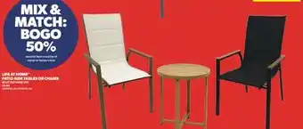 Real Canadian Superstore LIFE AT HOME PATIO SIDE TABLES OR CHAIRS offer