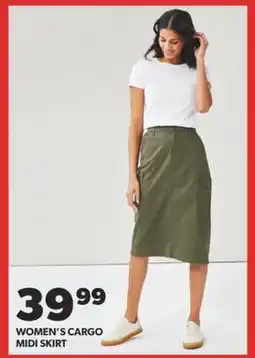 Real Canadian Superstore WOMEN'S CARGO MIDI SKIRT offer