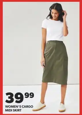 Real Canadian Superstore WOMEN'S CARGO MIDI SKIRT offer