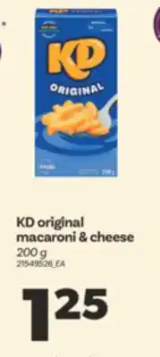 Real Canadian Superstore KD ORIGINAL MACARONI & CHEESE, 200 G offer