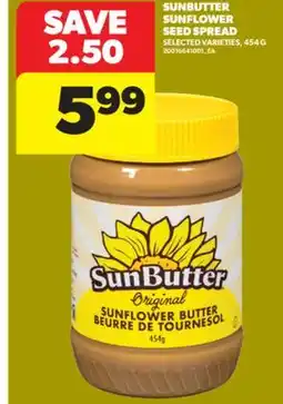 Real Canadian Superstore SUNBUTTER SUNFLOWER SEED SPREAD, 454 G offer